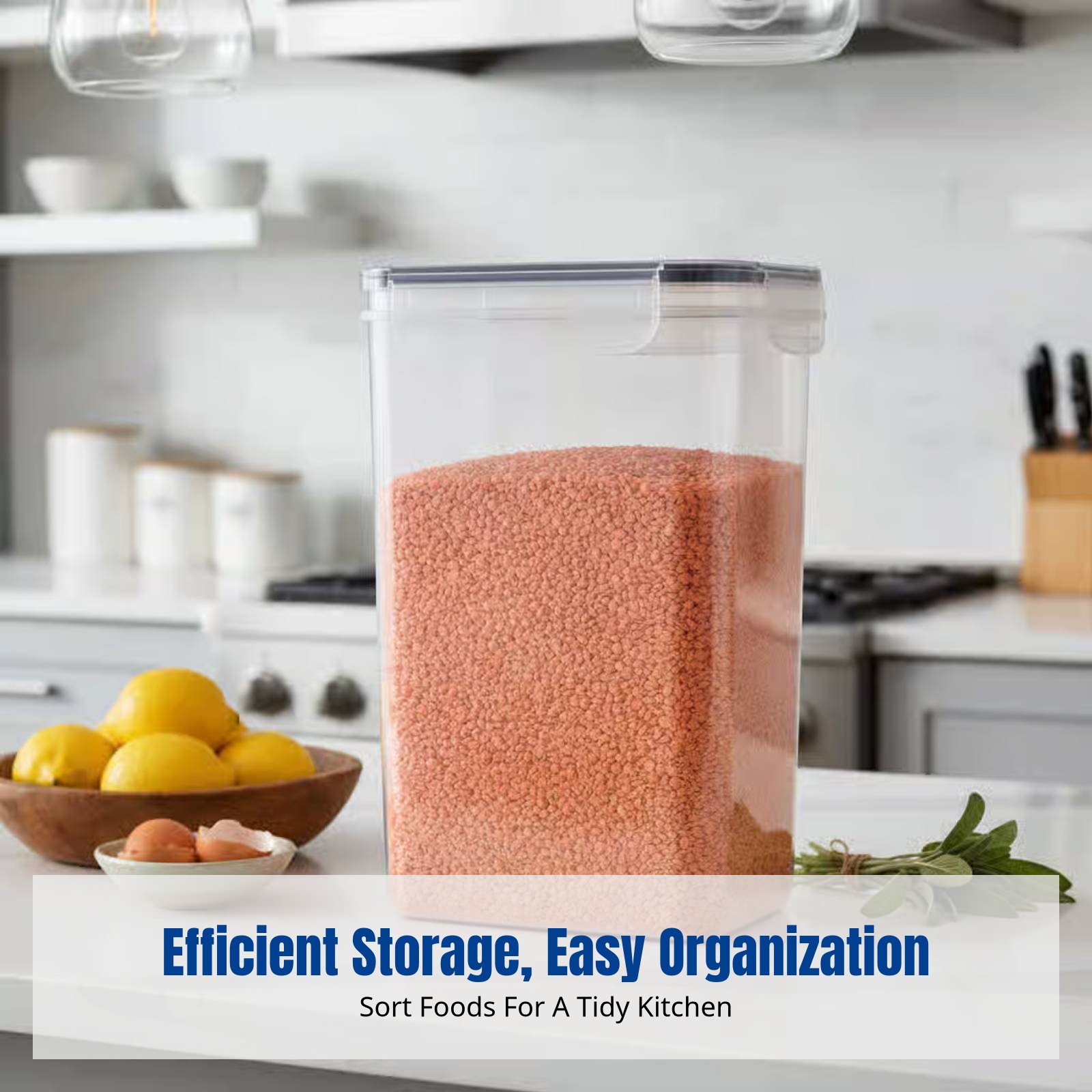 Food Storage Plastic Container - ชุดภาชนะเก็บอาหารสุญญากาศ ความจุขนาดใหญ่ โปร่งใส วางซ้อนกันได้ สำหรับตู้เย็น จัดระเบียบห้องครัว