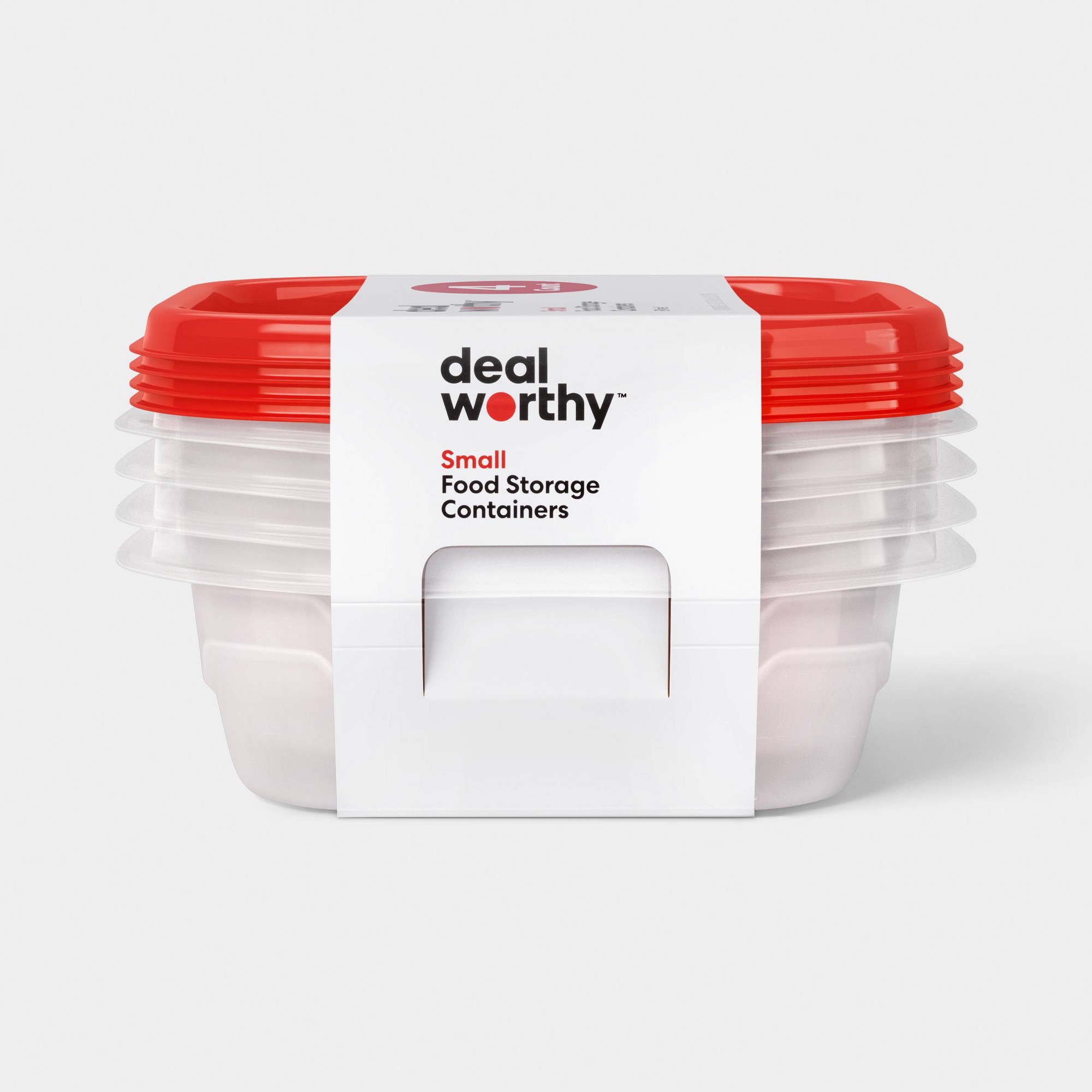 Food Storage In Pantry - กล่องเก็บอาหารทรงสี่เหลี่ยมขนาดเล็ก 4 ออนซ์ พร้อมฝาปิดแบบล็อค, กล่องเตรียมอาหารขนาด 23