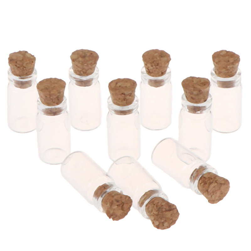Food Storage Jars With Wooden Lids - 10 ชิ้น 1:12 ตุ๊กตาจิ๋ว ขวดแก้ว โมเดลขวดขนม