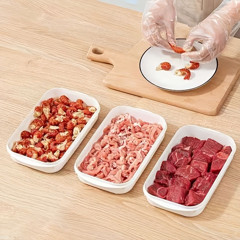 Food Storage Boxes With Lids - 1/3/10PC ตู้เย็นแบบพกพา กล่องเก็บเนื้อสด กล่องถนอมอาหาร สำหรับเก็บผลไม้แช่แข็ง ชุดอุปกรณ์ครัว