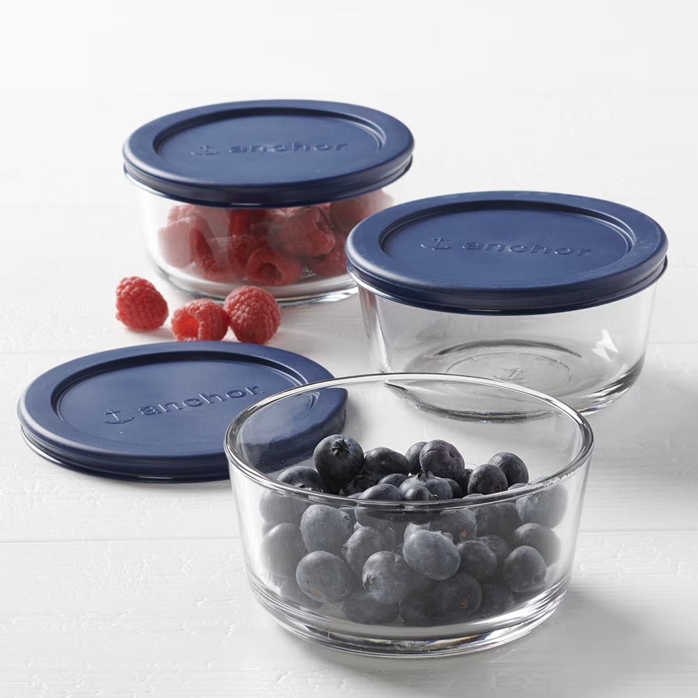 Food Storage Glass Round - ภาชนะเก็บอาหารแก้วพร้อมฝาปิด Anchor Hocking ขนาด 2 คัพ