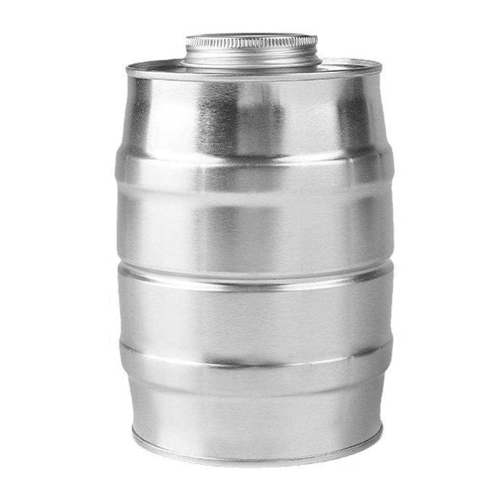 Food Storage Plastic Container - กระป๋องเก็บกาแฟทรงถังไวน์ ฝาปิดสนิท ป้องกันอากาศเข้า กล่องเหล็กวินเทจสำหรับเก็บเมล็ดกาแฟ ภาชนะเก็บอาหารในครัว