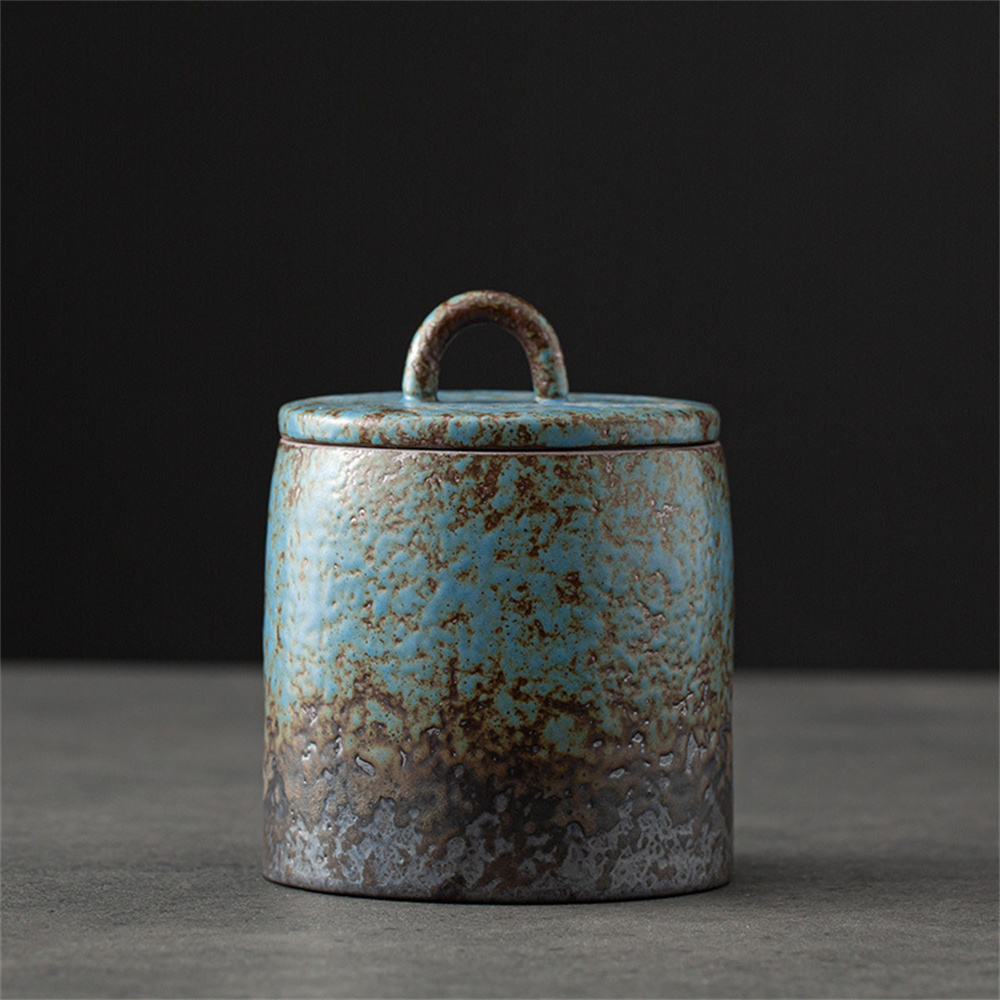 Food Storage Small - เซรามิคชาแคดดี้ปิดผนึก Jar กล่องชาขนาดเล็กแบบพกพาถังเก็บ Candy Jars อาหารคอนเทนเนอร์ชา