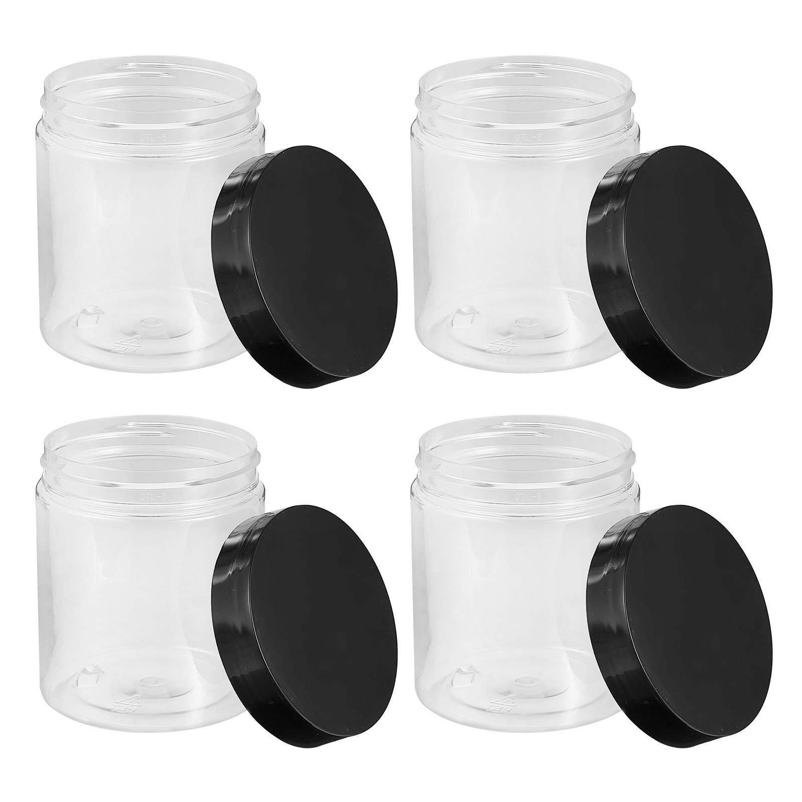Food Storage Plastic Container - ขวดเก็บอาหารพลาสติกใสคุณภาพสูง 12 ชิ้น พร้อมฝาปิดแน่นสนิท สำหรับเก็บอาหารในครัวเรือน ร้านค้า
