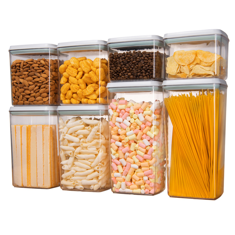 Food Storage In Pantry - ชุดกล่องเก็บอาหารสุญญากาศจากโรงงานโดยตรง 8 ชิ้น สำหรับจัดระเบียบครัว ใส่ได้ทั้งน้ำตาล ลูกอม