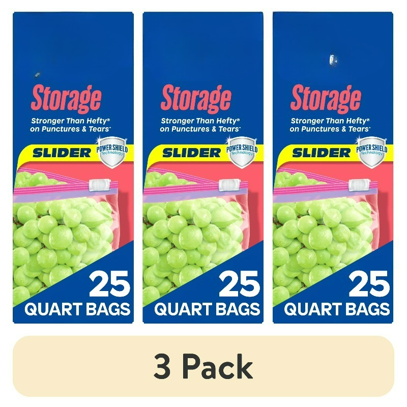 Food Storage Brands - ถุงเก็บอาหารแบรนด์สไลเดอร์ ควอร์ต พร้อมเทคโนโลยีพาวเวอร์ชิลด์ จำนวน 25 ใบ