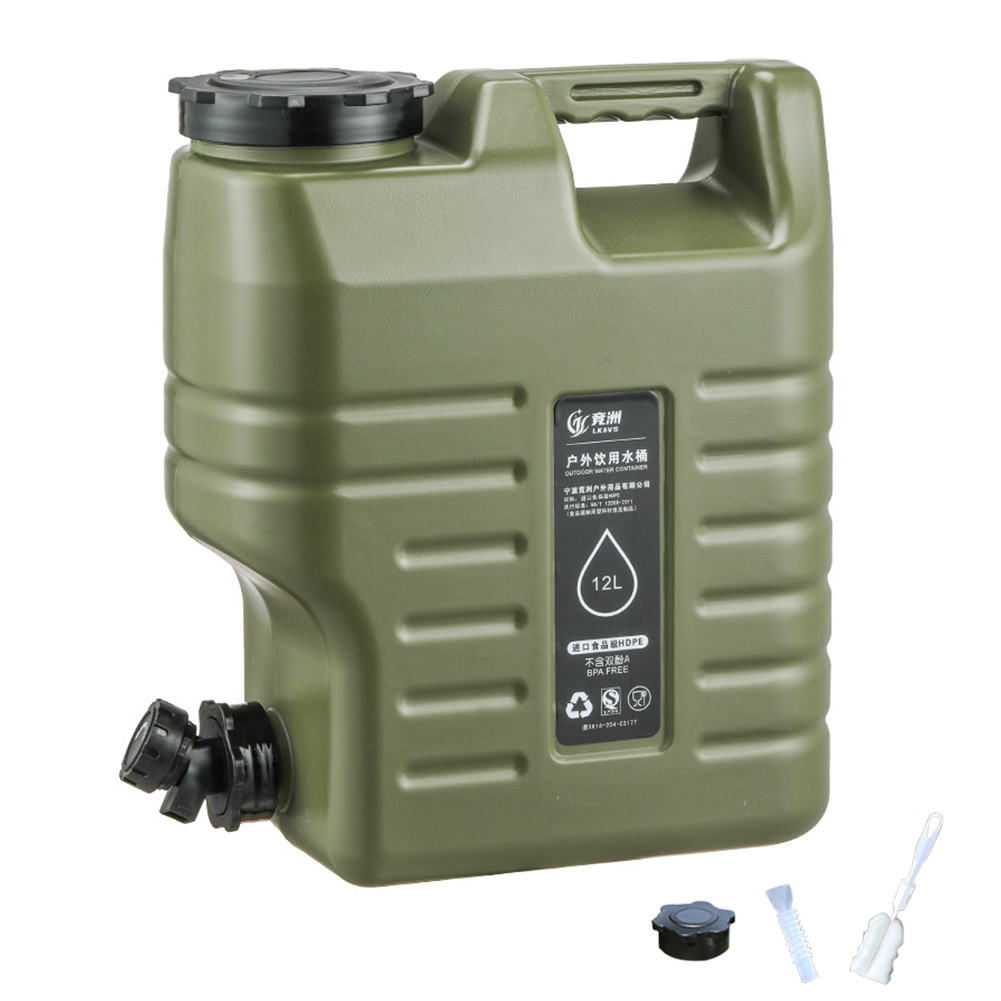 Food Storage Emergency - ภาชนะบรรจุน้ำสำหรับตั้งแคมป์ขนาด 3.2 แกลลอน/12 ลิตร พร้อมก๊อกน้ำ ผลิตจากวัสดุ