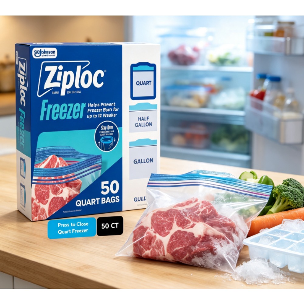 Food Storage Brands - ถุงเก็บอาหารแช่แข็งยี่ห้อ Ziploc, อุปกรณ์การเรียน, พร้อมเทคโนโลยี Grip 'n