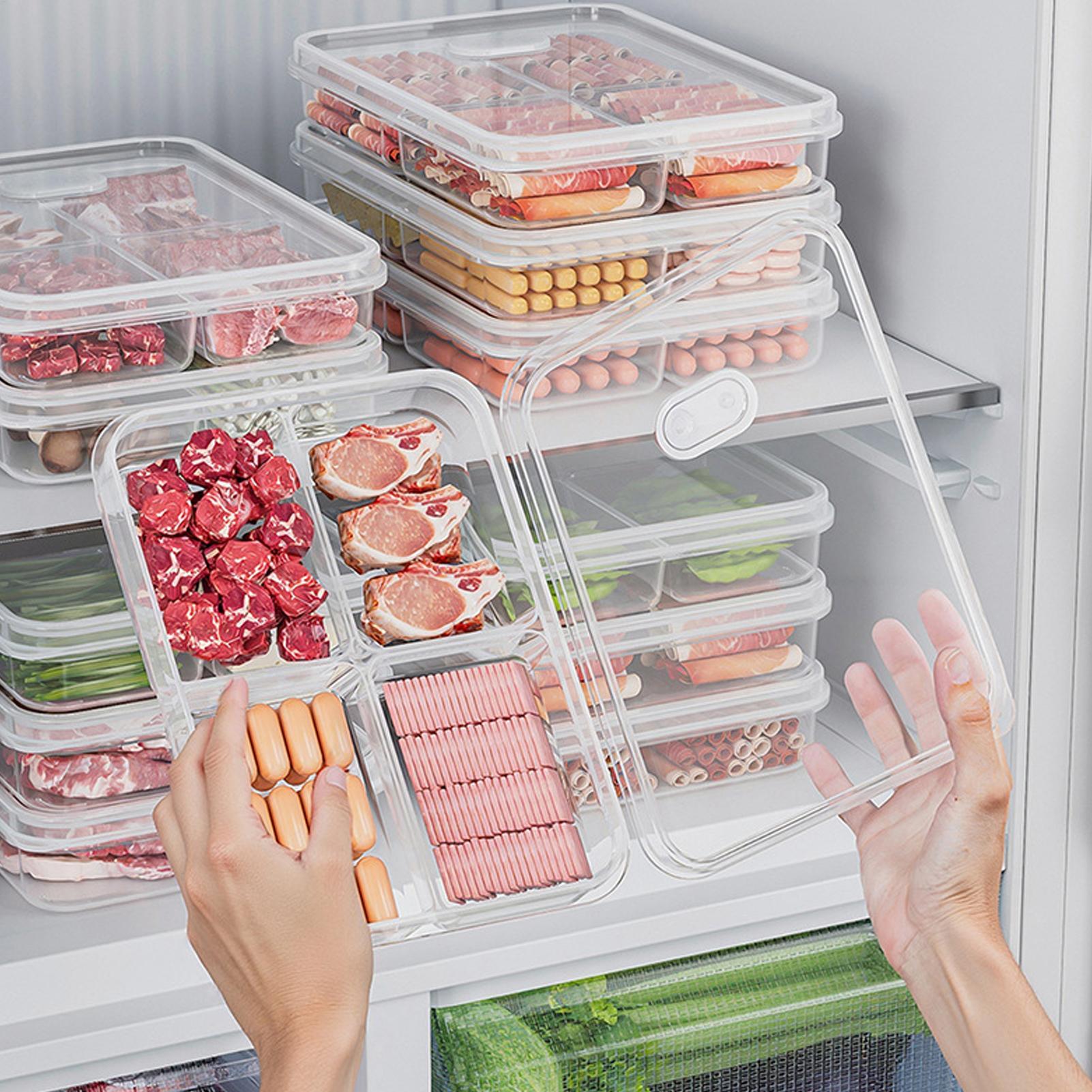 Food Storage Utensils - กล่องเก็บของในตู้เย็น 1 ชิ้น กล่องเก็บเนื้อสัตว์และผักเพื่อรักษาความสด กล่องเก็บอาหารโปร่งใส กล่องจัดระเบียบในครัว