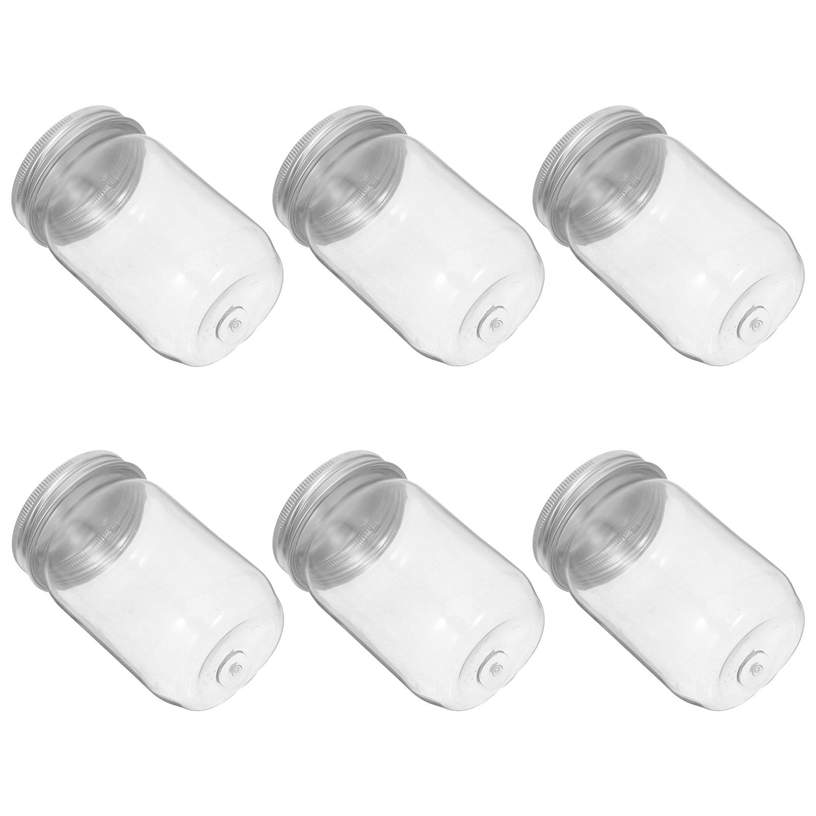 Food Storage Plastic Container - ขวดโหลพลาสติกใส 6 ชิ้น พร้อมฝาปิดสุญญากาศ ภาชนะเก็บอาหารใส สำหรับขนม