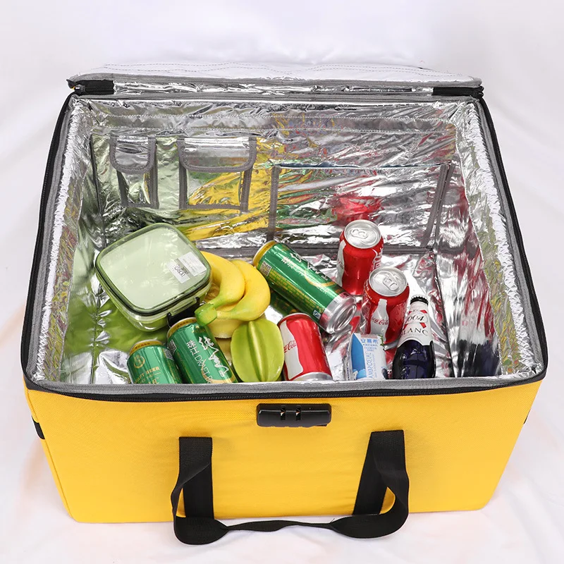 Food Storage Hot Box - กระเป๋าเก็บความร้อนแบบพกพาขนาด 80 ลิตร สำหรับส่งพิซซ่า กล่องเก็บอาหารแบบหนา ใช้ซ้ำได้