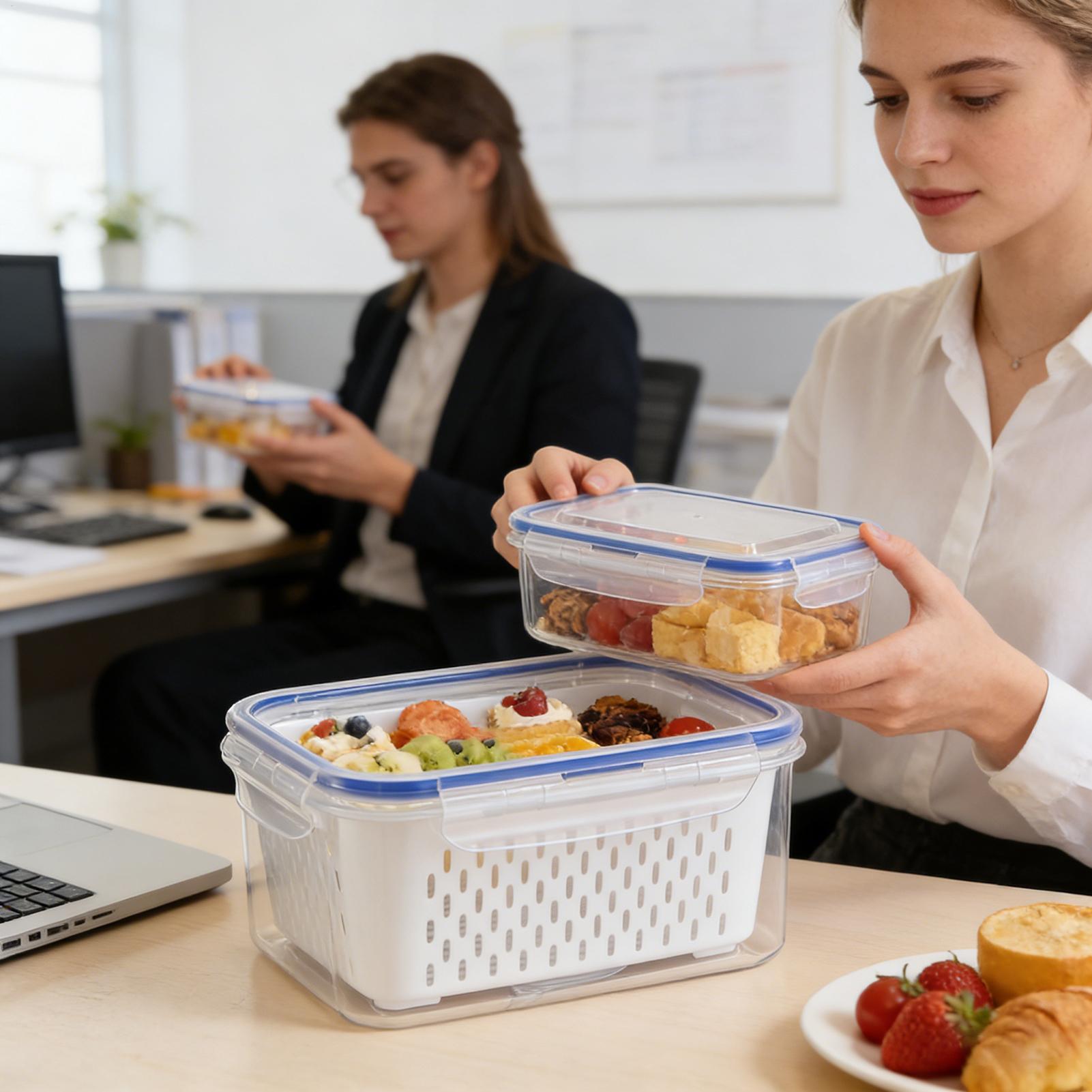 กล่องเก็บอาหาร 4 in 1 กล่องใสก - Food Storage Plastic Container บทวิจารณ์และราคา