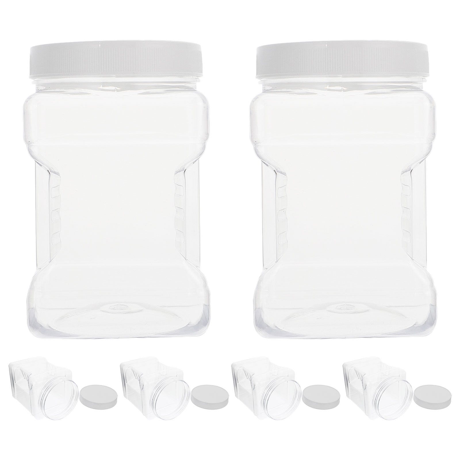 โหลเก็บของใส 6 ชิ้น ทรงสี่เหลี - Food Storage Plastic Container บทวิจารณ์และราคา