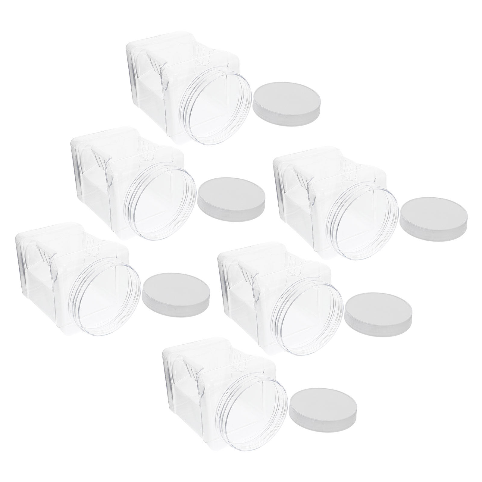 โหลเก็บของใส 6 ชิ้น ทรงสี่เหลี - Food Storage Plastic Container บทวิจารณ์และราคา