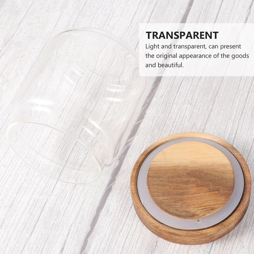2 ชิ้นแก้วโบโรซิลิเกตสูง กระปุ - Food Storage Jars With Wooden Lids บทวิจารณ์และราคา