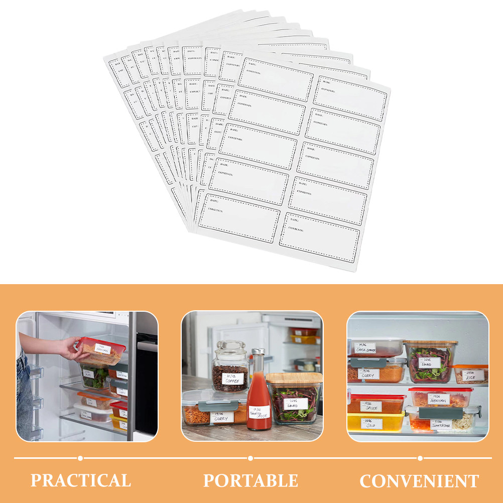 สติกเกอร์ฉลากกันน้ำกันน้ำมัน 1 - Food Storage Notes บทวิจารณ์และราคา