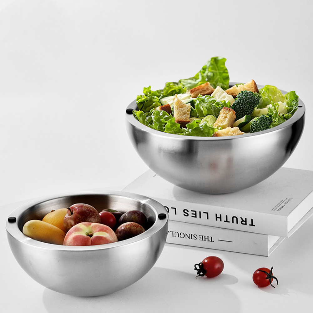 304 หนาสลัดชามผสมสแตนเลสสตีลผน - Food Storage Unit บทวิจารณ์และราคา