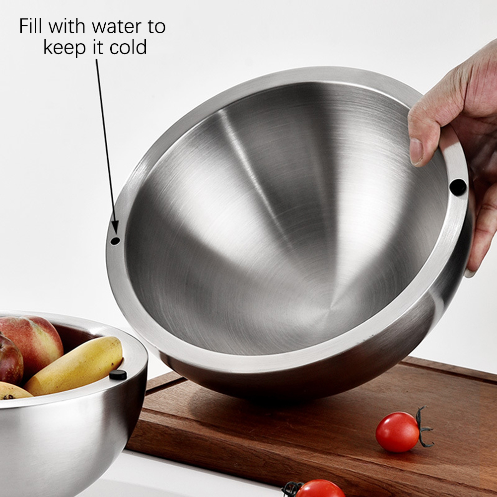 304 หนาสลัดชามผสมสแตนเลสสตีลผน - Food Storage Unit บทวิจารณ์และราคา