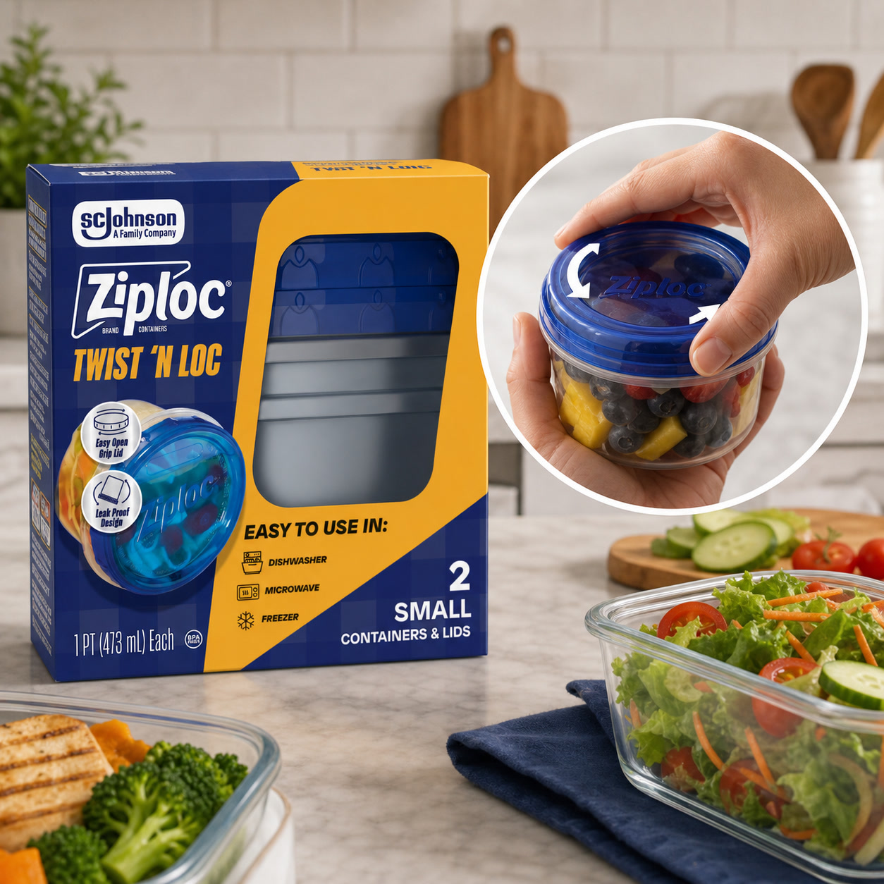 ภาชนะเก็บอาหารขนาดเล็ก 2 ชิ้น  - Food Storage Small บทวิจารณ์และราคา