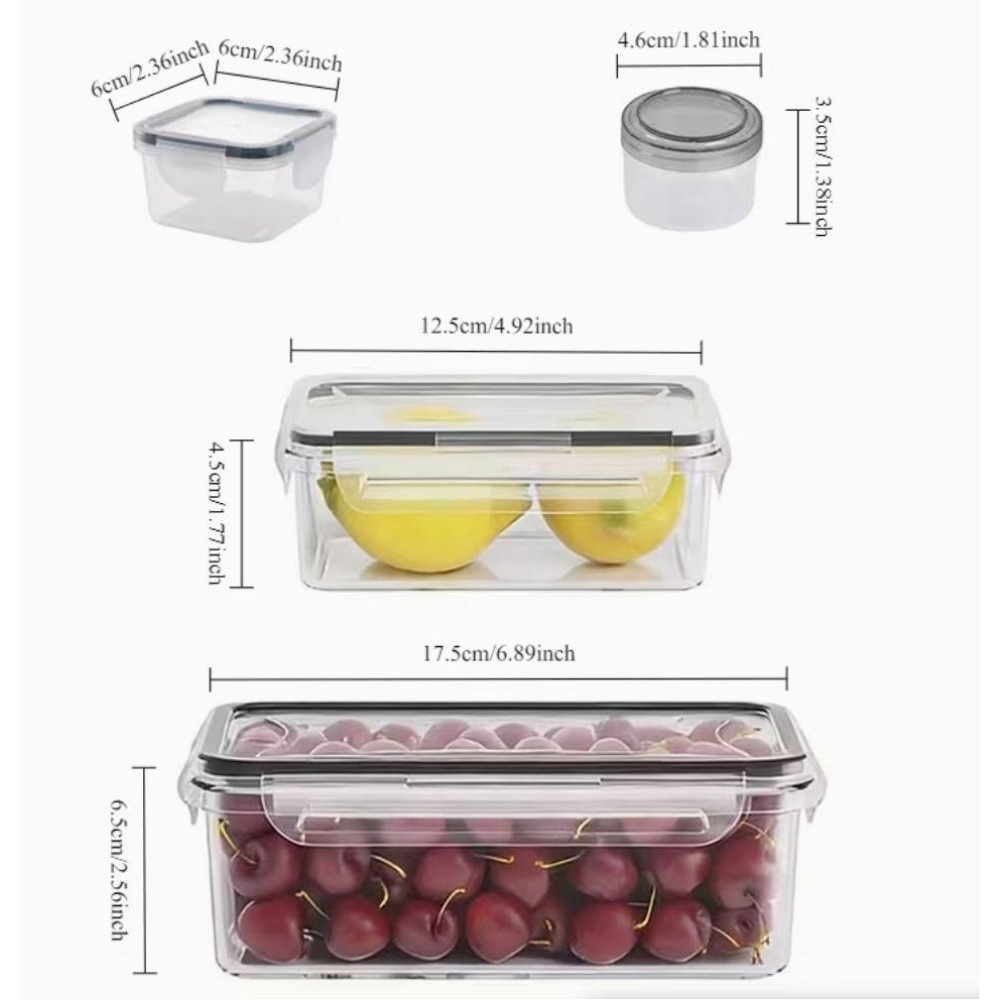 กล่องเก็บอาหารใส 4 ชิ้น พร้อมฝ - Food Storage Boxes With Lids บทวิจารณ์และราคา