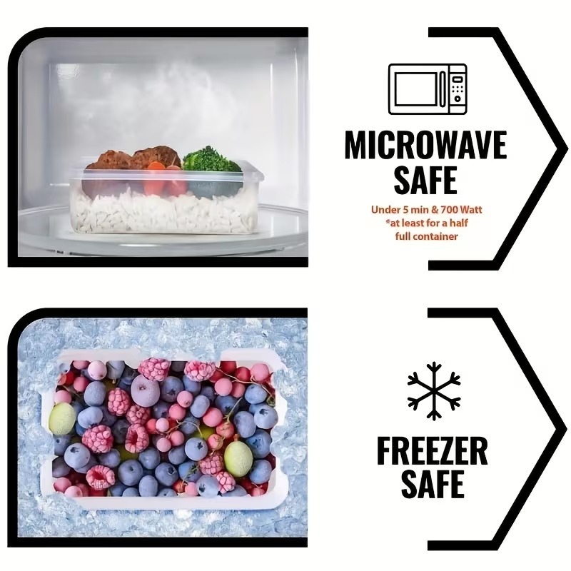 กล่องเก็บอาหารใส 4 ชิ้น พร้อมฝ - Food Storage Boxes With Lids บทวิจารณ์และราคา