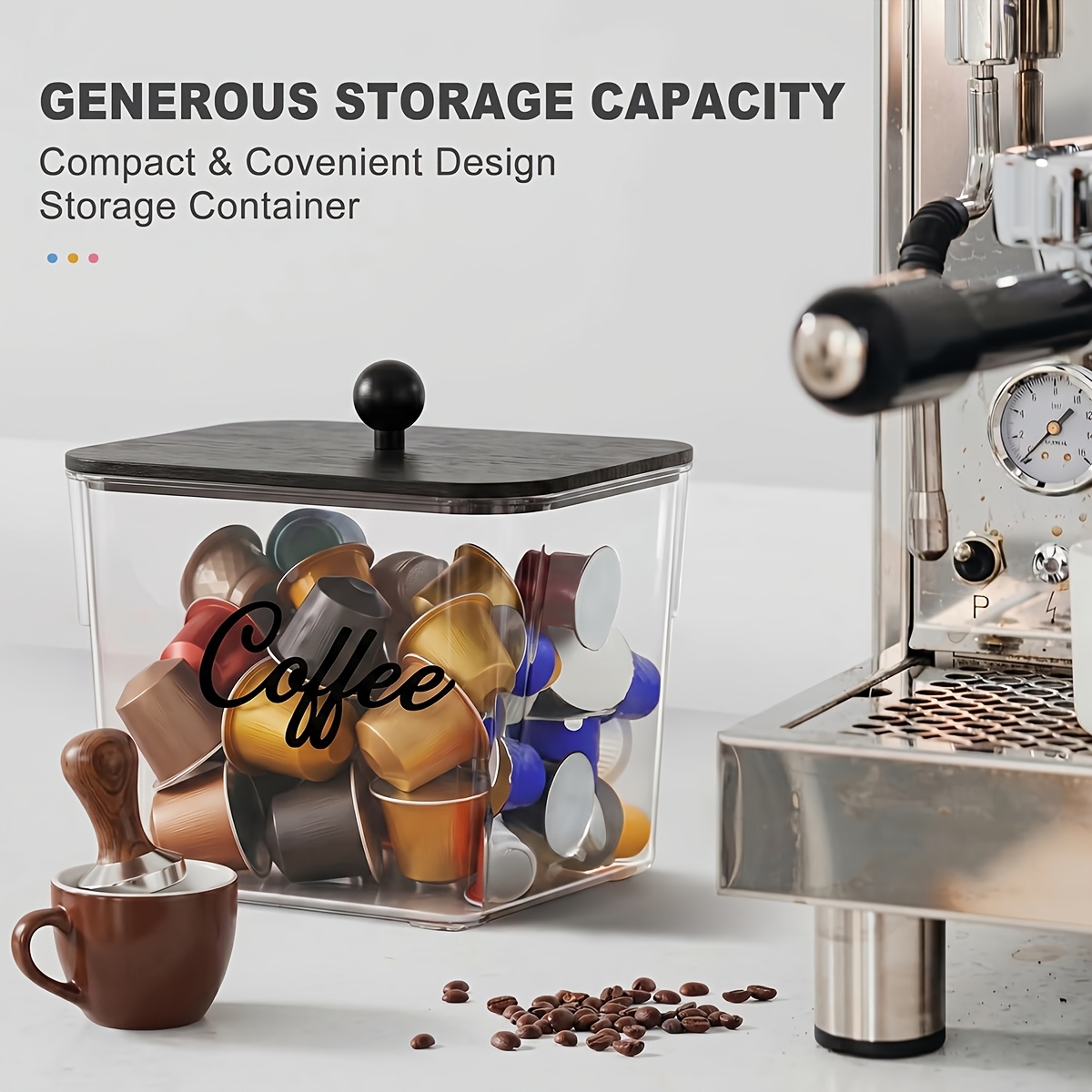 ที่ใส่ฝักกาแฟพร้อมฝาปิด กล่องเ - Food Storage Cabinet For Kitchen บทวิจารณ์และราคา