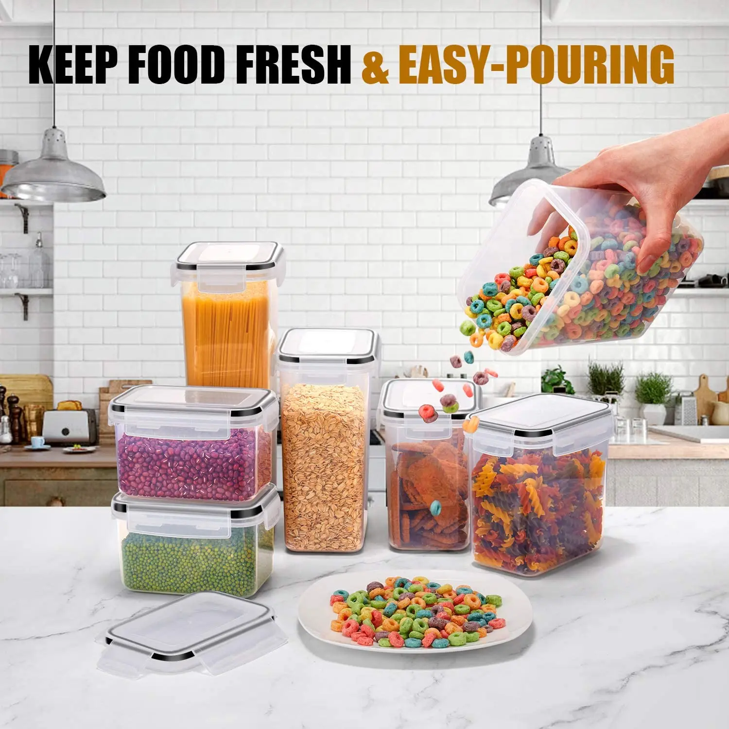 ชุดกล่องถนอมอาหาร 7 ชิ้น ปลอดส - Food Storage Acrylic Containers บทวิจารณ์และราคา