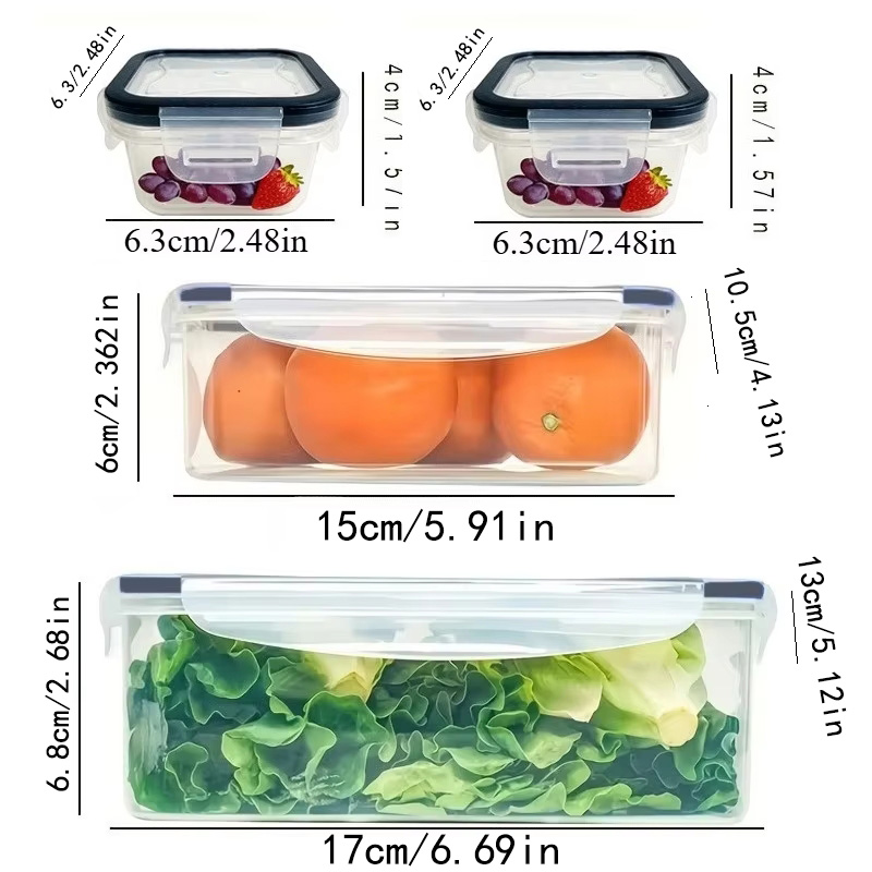 ชุด 8 ชิ้น ประกอบด้วย 4 กล่องแ - Food Storage Boxes With Lids บทวิจารณ์และราคา