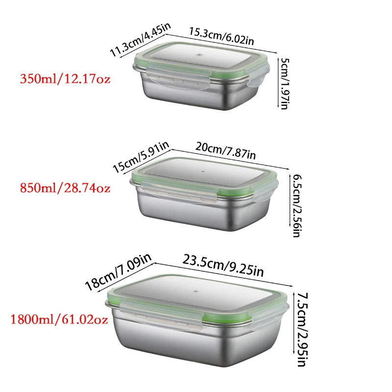 ชุดกล่องอาหารกลางวันสแตนเลส 30 - Food Storage Boxes With Lids บทวิจารณ์และราคา