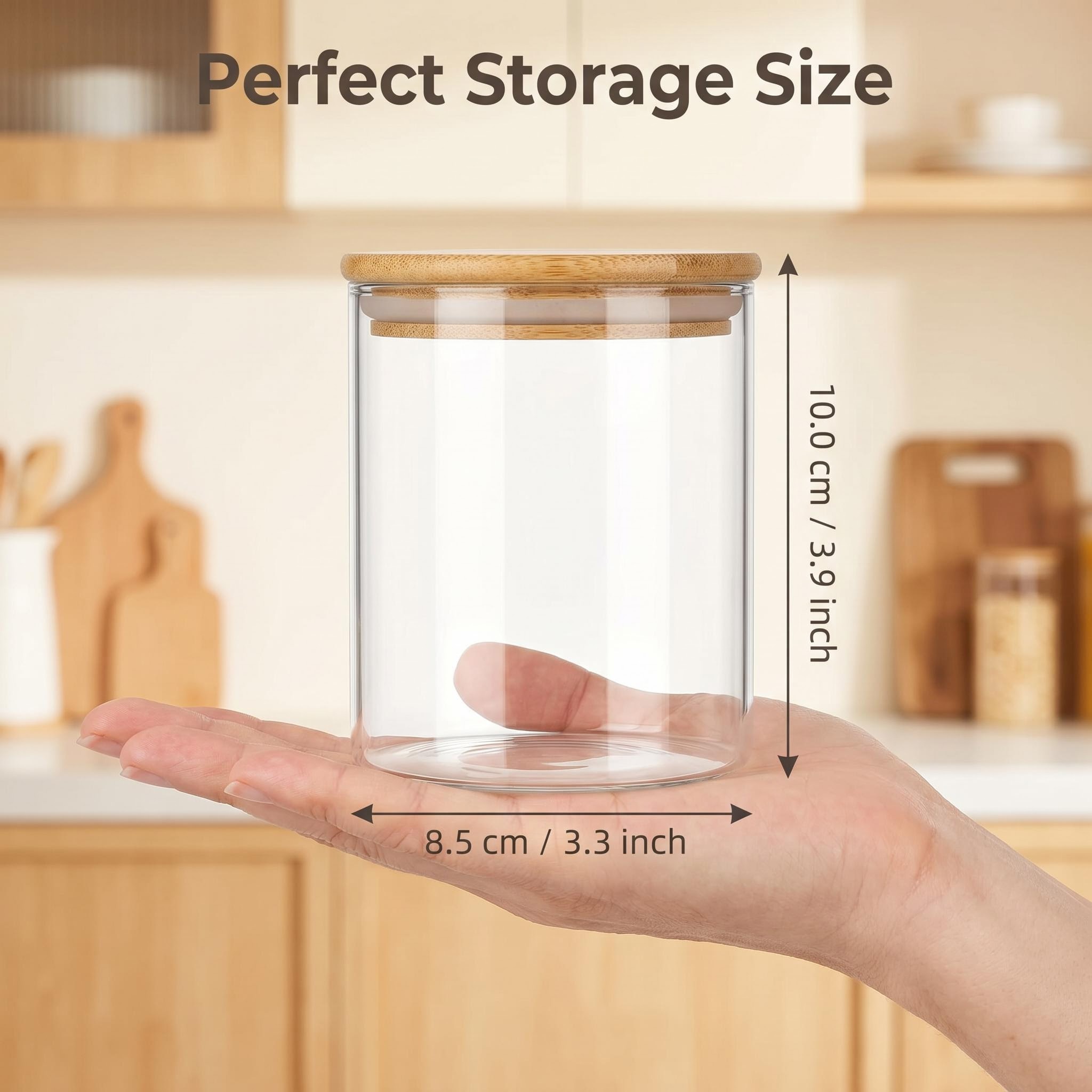 กระปุกแก้วใส 9 ชิ้นพร้อมฝาปิดไ - Food Storage In Pantry บทวิจารณ์และราคา