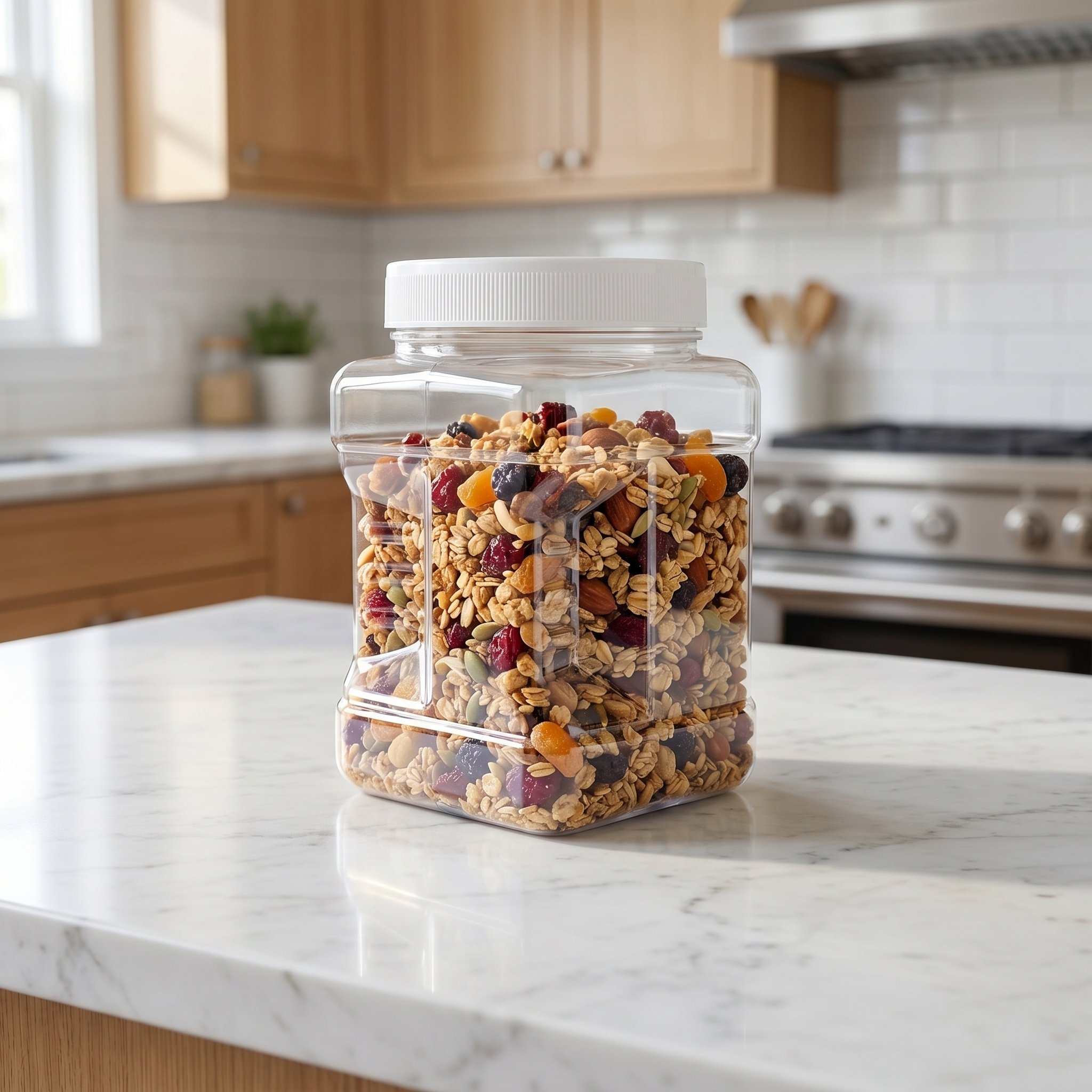 ขวดเก็บอาหารสุญญากาศทรงสี่เหลี - Food Storage Plastic Container บทวิจารณ์และราคา