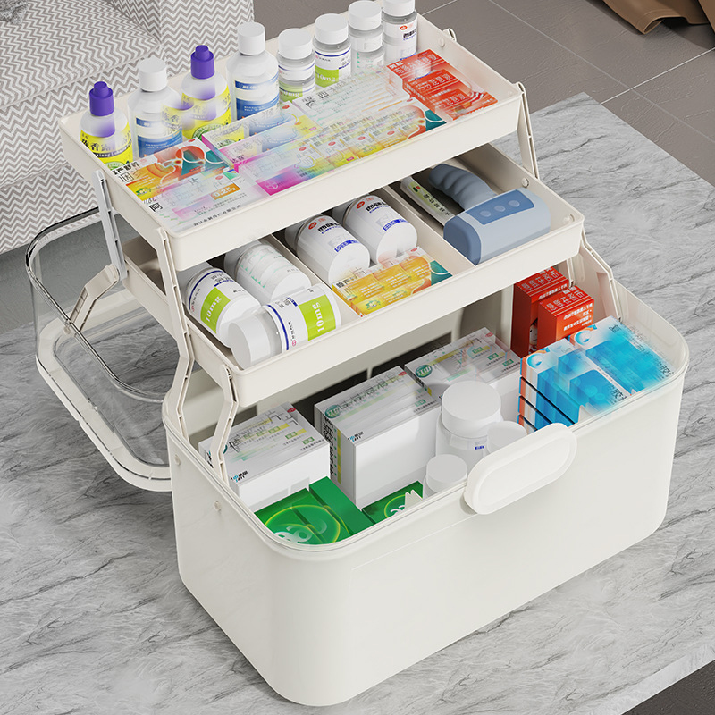 กล่องเก็บยาฝาใสความจุขนาดใหญ่/ - Food Storage Cabinet For Kitchen บทวิจารณ์และราคา