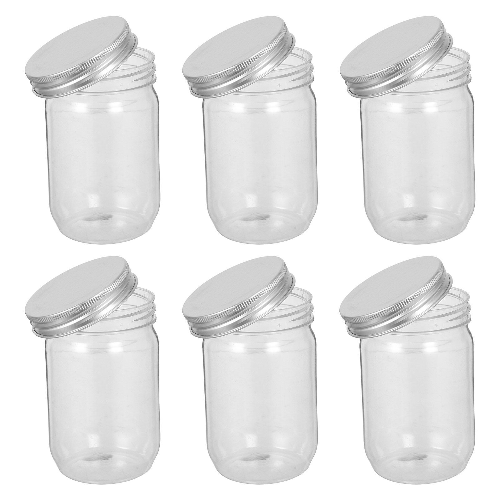 ขวดโหลพลาสติกใส 6 ชิ้น พร้อมฝา - Food Storage Plastic Container บทวิจารณ์และราคา
