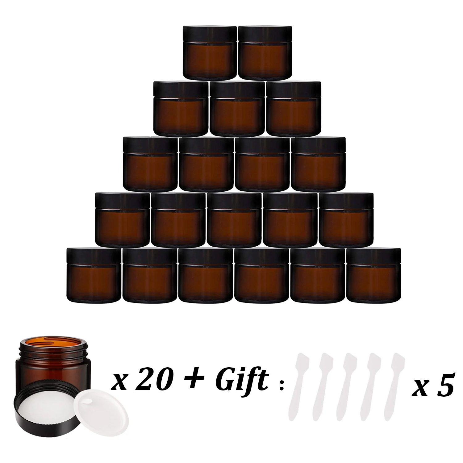20PCS ขนาดเล็ก Amber Glass Jar - Food Storage Glass Round บทวิจารณ์และราคา