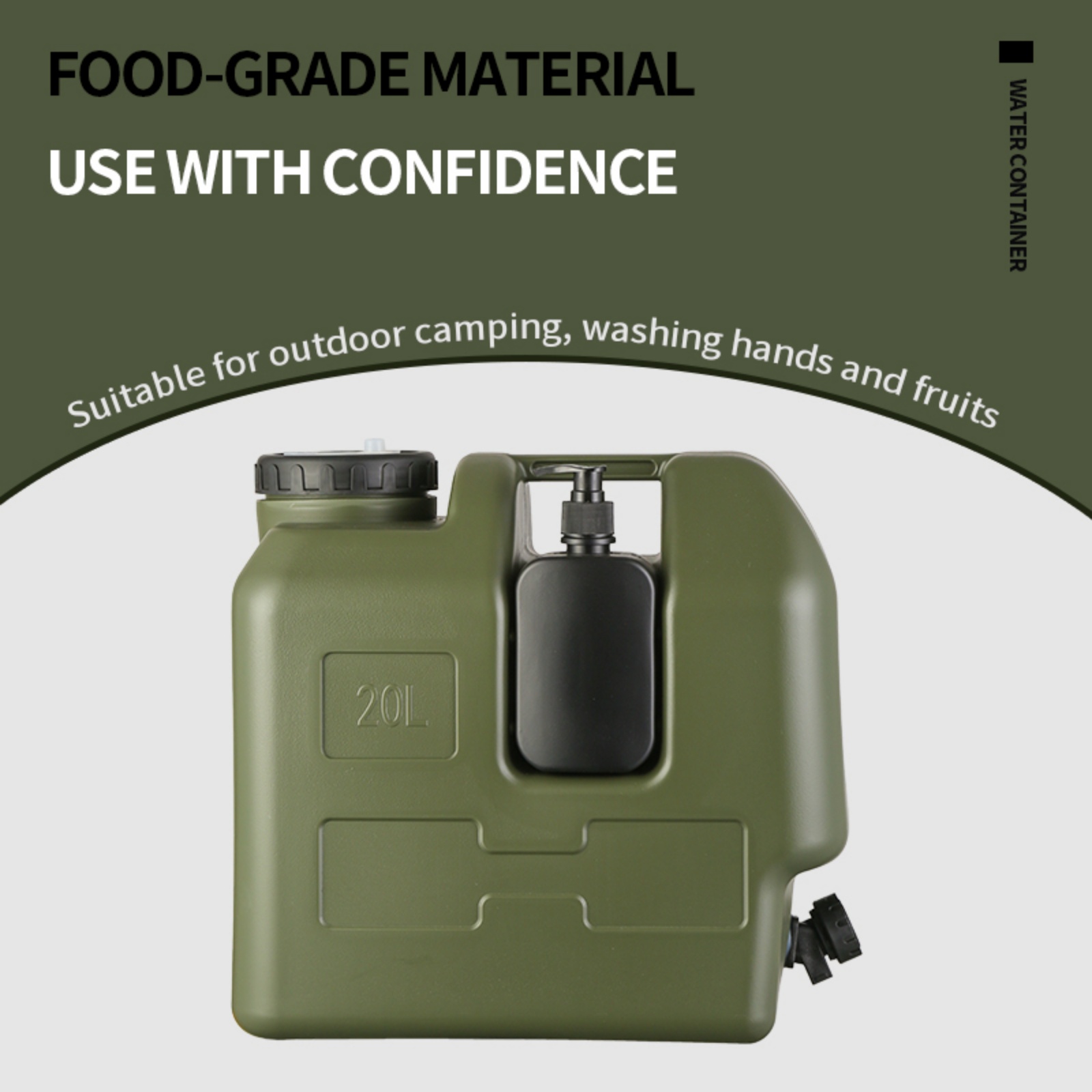 ถังเก็บน้ำสำหรับตั้งแคมป์ขนาด  - Food Storage Emergency บทวิจารณ์และราคา