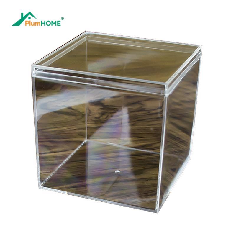 1ชิ้นกล่องอะคริลิคใสพร้อมฝาพลา - Food Storage Acrylic Containers บทวิจารณ์และราคา