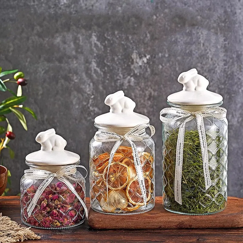 ขวดแก้วใสฝาปิดสนิท, ฝาเซรามิก, - Food Storage Acrylic Containers บทวิจารณ์และราคา