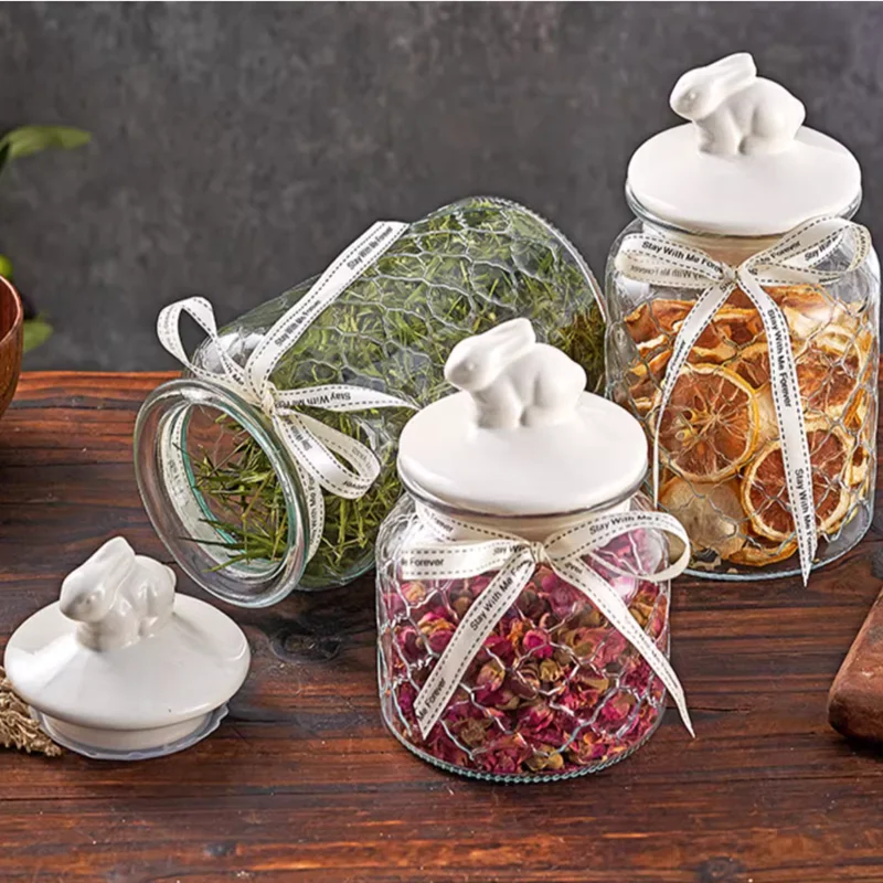 ขวดแก้วใสฝาปิดสนิท, ฝาเซรามิก, - Food Storage Acrylic Containers บทวิจารณ์และราคา